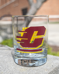 Action C Central Michigan University Rocks Glass