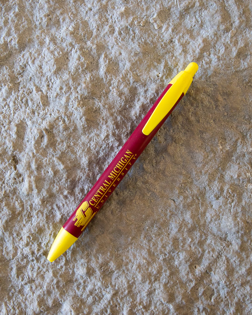 Central Michigan University Maroon & Gold Wide Body Click Pen