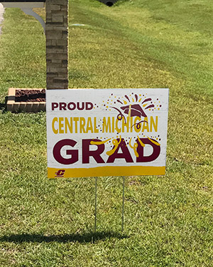 Proud Central Michigan Grad Yard Sign