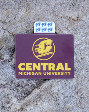 Action C Central Michigan University Rectangle Sticker