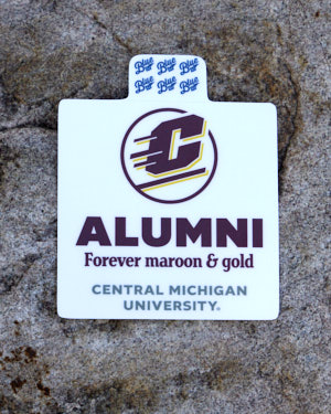 Alumni Forever Maroon & Gold Square Sticker
