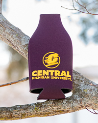 Action C Central Michigan University Maroon Bottle Koozie