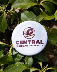 Action C Central Michigan University White Button