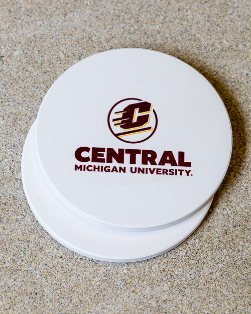 Action C Central Michigan Cream Stone Coasters (2pk)<br><brand></brand>