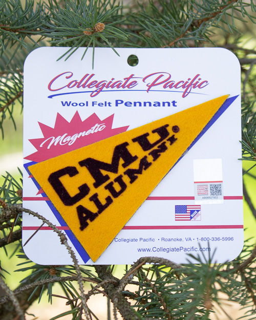 CMU Alumni Gold Felt Magnetic Mini-Pennant<br><brand></brand>