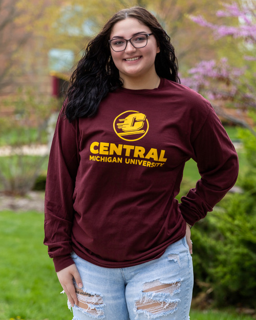 Action C Central Michigan University Maroon Long Sleeve T-Shirt