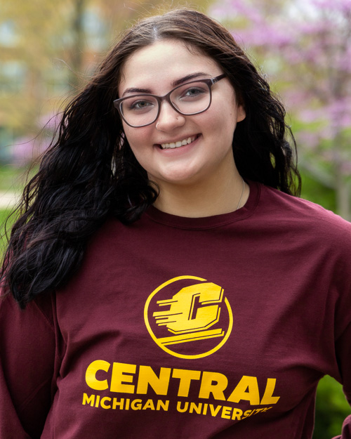 Action C Central Michigan University Maroon Long Sleeve TShirt The