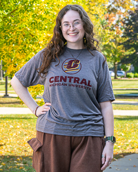 Action C Central Michigan University Gray T-Shirt<br><brand>MV SPORT</brand>