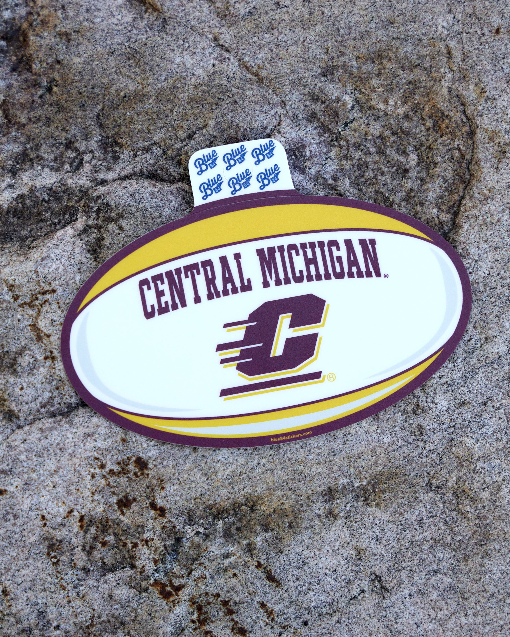 Central Michigan Action C Rugby Oval Sticker (SKU 5051539498)
