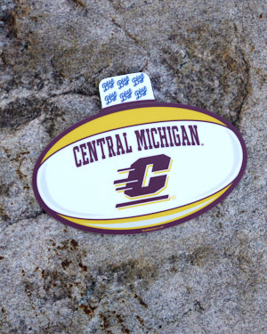 Central Michigan Action C Rugby Oval Sticker<br><brand>BLUE 84</brand>