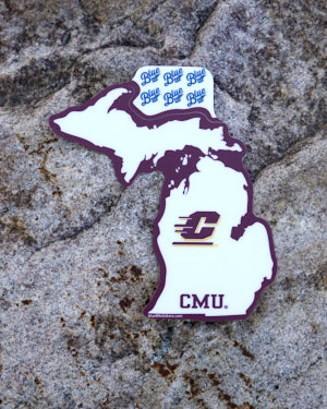 CMU Action C State of Michigan Sticker<br><brand>BLUE 84</brand>