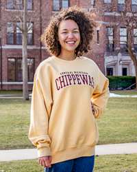 Central Michigan Chippewas Maize Pro-Weave® Crewneck Sweatshirt