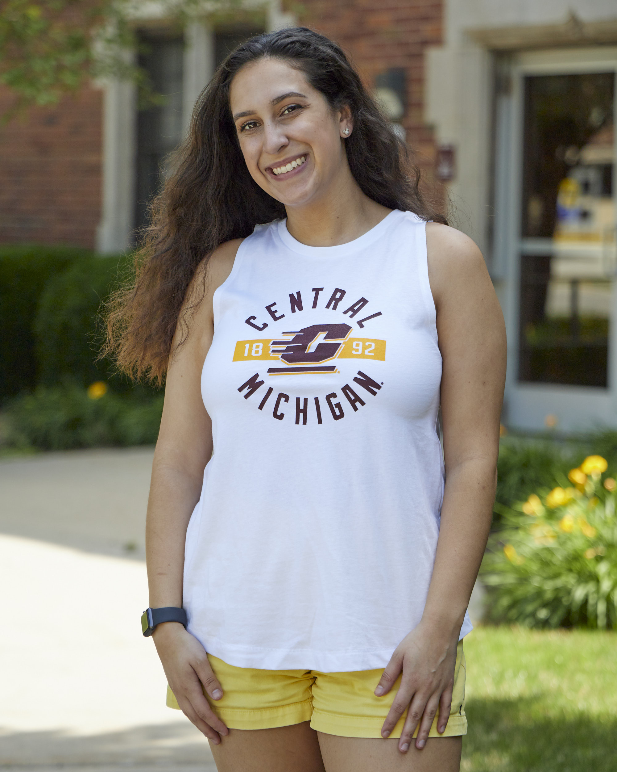 Central Michigan Action C 1892 Women's White Tank Top
