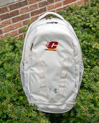Action C UA Hustle 5.0 White Backpack<br><brand>UNDER ARMOUR</brand>
