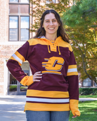 Action C Maroon & Gold Hockey Hoodie