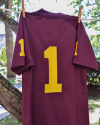 Action C Maroon Youth #1 Football Jersey