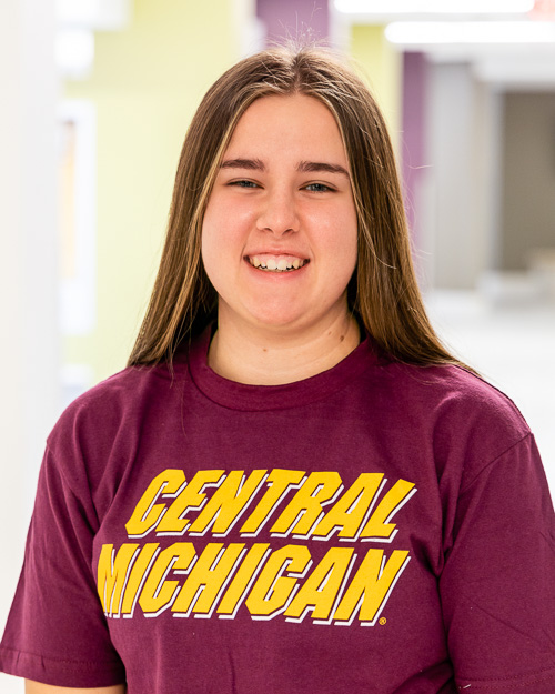 Central Michigan Block Text Maroon T-Shirt