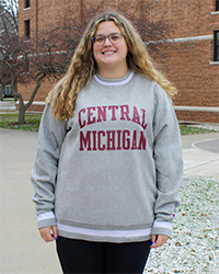 Central Michigan Gray Crewneck Sweatshirt