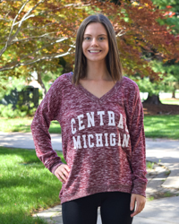 Central Michigan Women's Cozy Fleece V-Neck