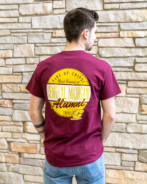 Central Michigan Chippewas Alumni Maroon Graphic T-Shirt<br><brand></brand>