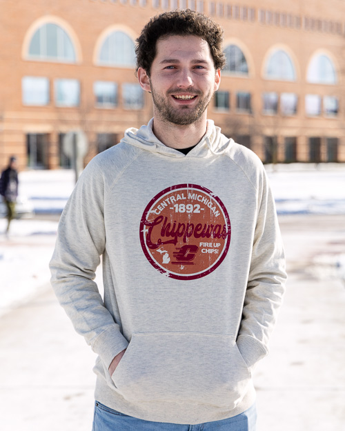 Central Michigan 1892 Oatmeal Graphic Hoodie