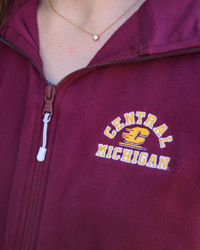 Central Michigan Maroon Women's Full Zip Fleece Jacket