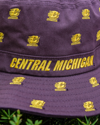 Central Michigan Action C Pattern Maroon Bucket Hat