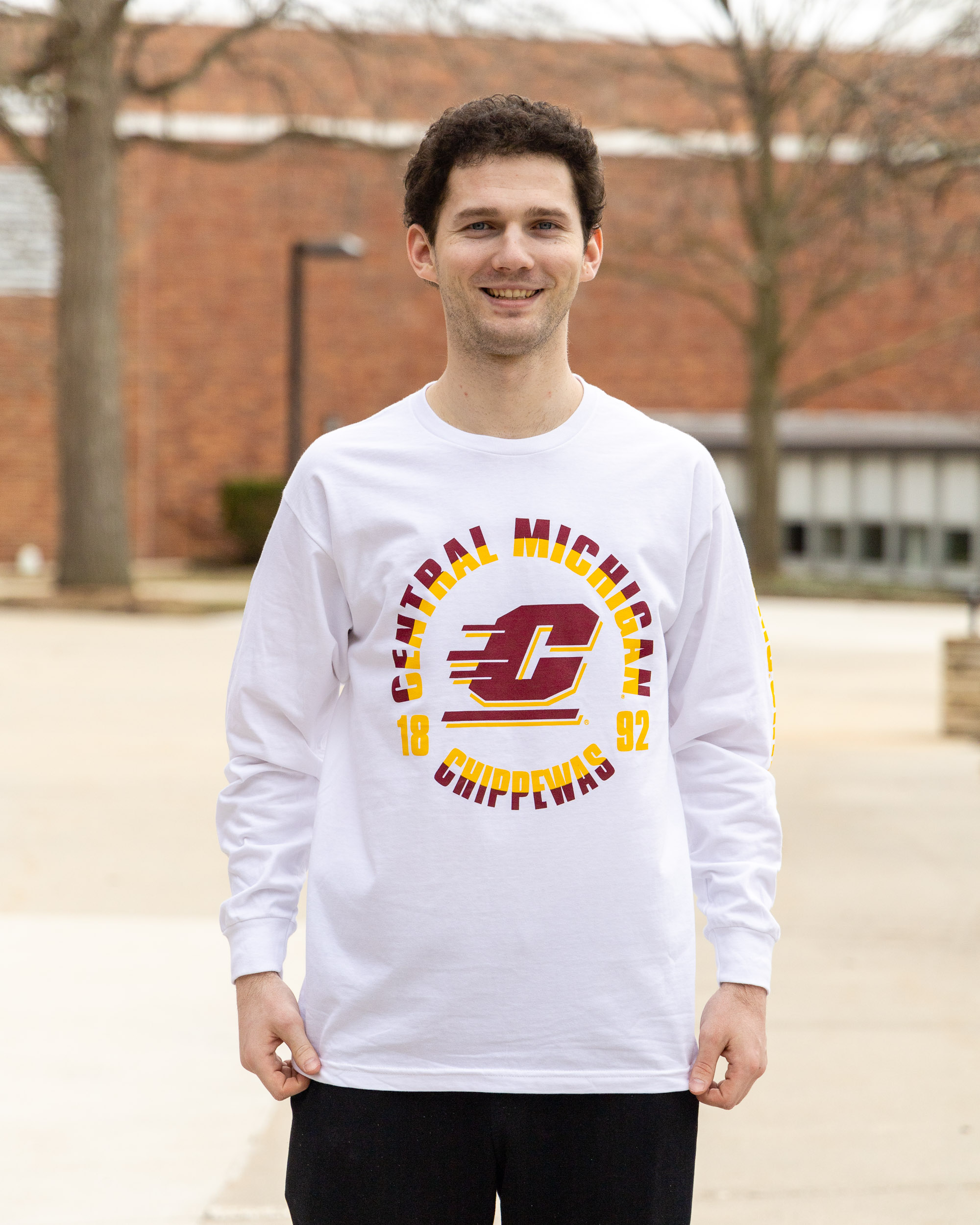 Central Michigan Chippewas 1892 White Long Sleeve T-shirt<br><brand>BLUE 84</brand>