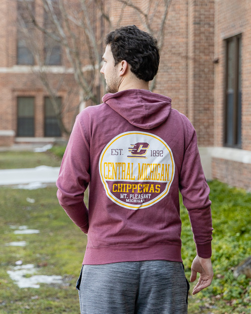 Action C Central Michigan Chippewas Maroon Full Zip Hoodie