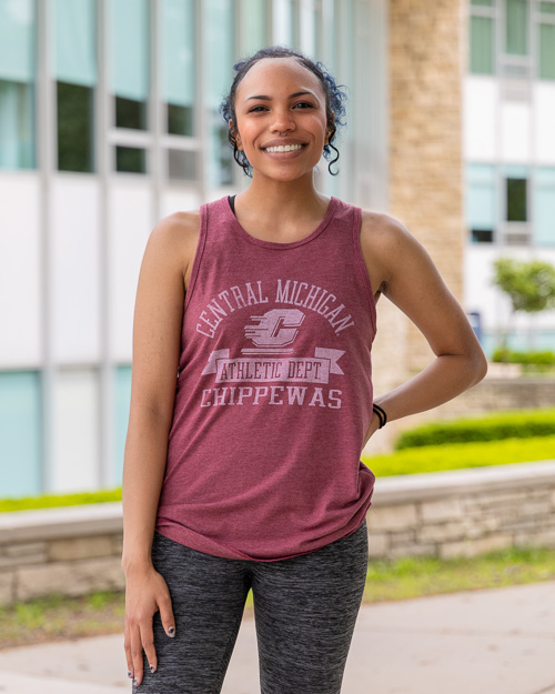 Central Michigan Athletic Department Women’s Maroon Tank Top<br><brand>BLUE 84</brand>