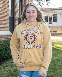 Central Michigan Mustard Burnout Fleece Hoodie