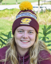 Action C Central Michigan Maroon & Gold Pom Hat