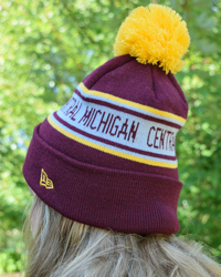 Action C Central Michigan Maroon & Gold Pom Hat