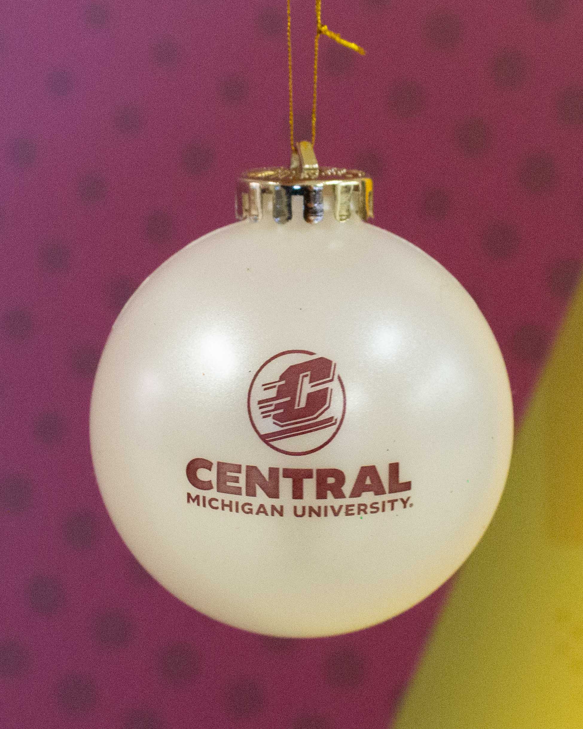 Action C Central Michigan White Globe Ornament (SKU 5054226098)