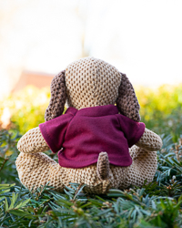 Open Weave Dog Stuffed Animal with Central Michigan University T-Shirt