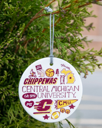 Julia Gash CMU Round Holiday Ornament