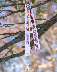 Julia Gash White Satin Lanyard