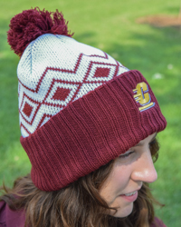 Action C Diamond Pattern Pom Hat