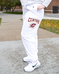 Central Michigan Action C White Jogger Sweatpants