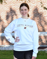 Central Michigan Chippewas White Crewneck Sweatshirt