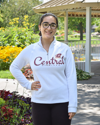 Action C Central Michigan Women's White ¼  Zip