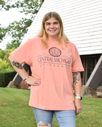 Central Michigan Chippewas Peach T-Shirt