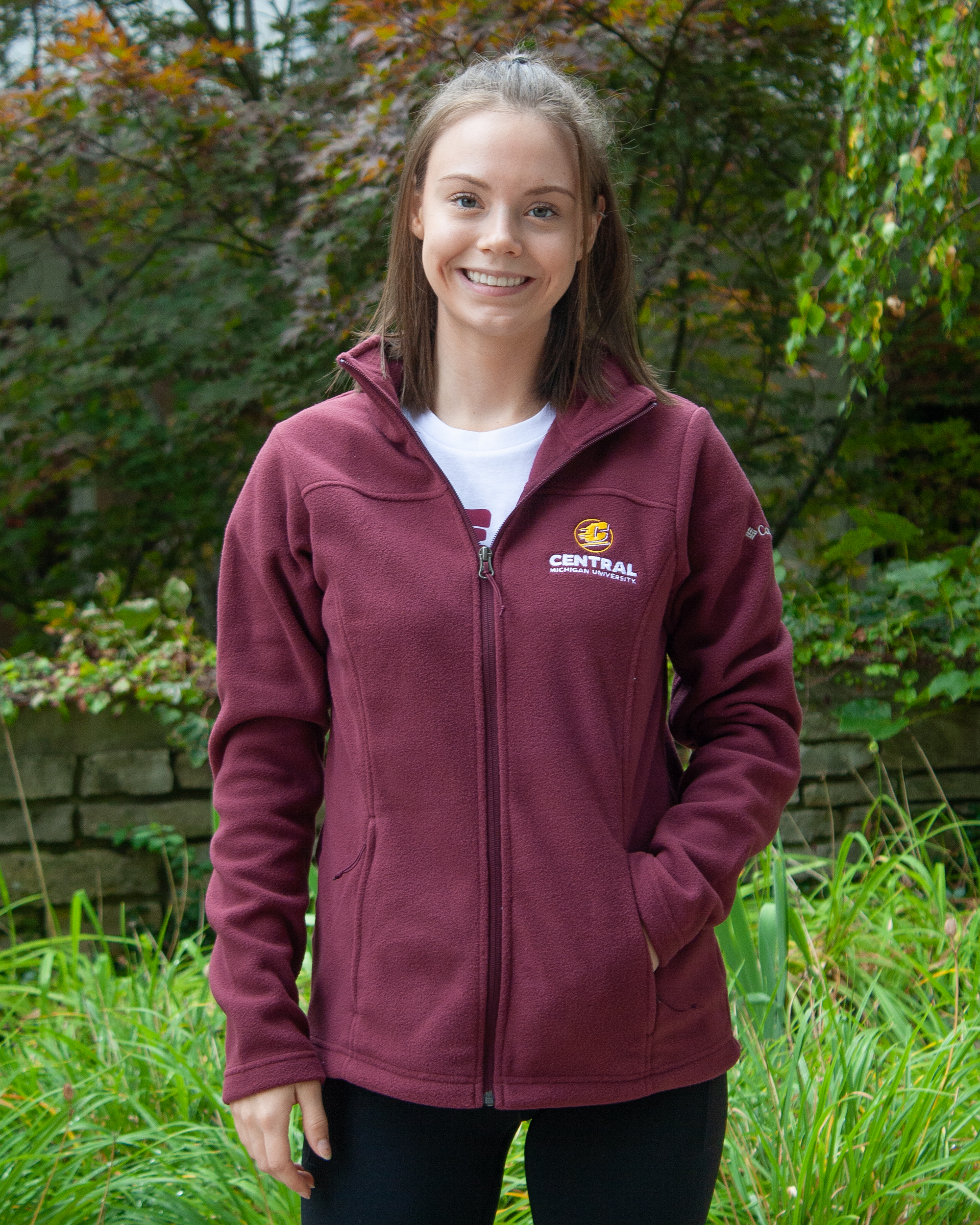 Maroon zip up jacket sale