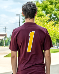 Action C Central Michigan Chippewas #1 Maroon Replica Football Jersey