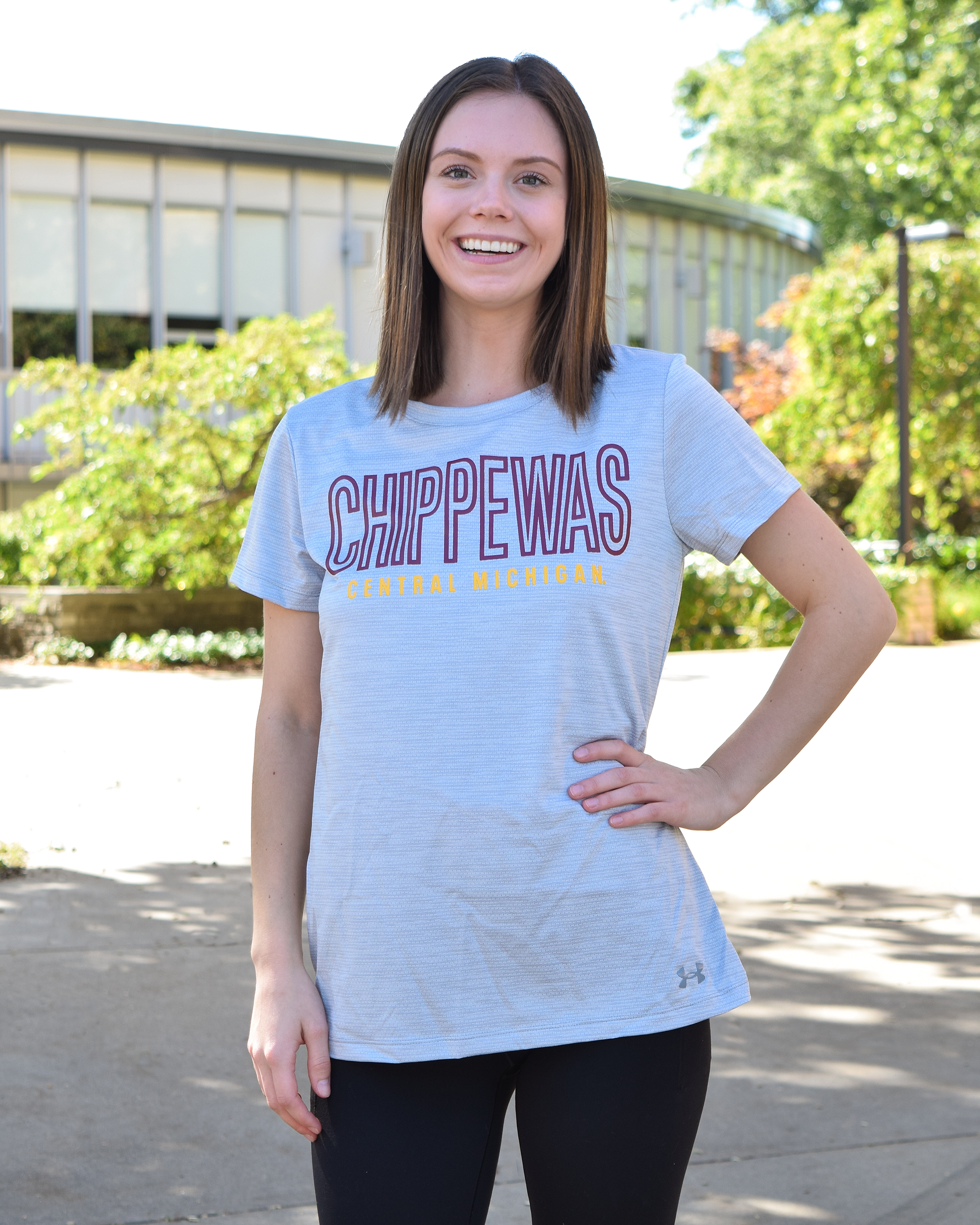 Central Michigan Chippewas Women's Gray Tech T-Shirt (SKU 5054719798)