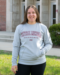 Central Michigan Chippewas Gray Tech Crewneck Sweatshirt