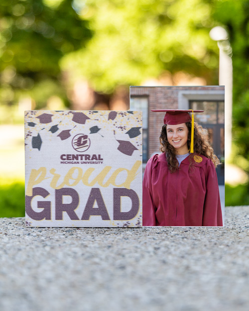 Central Michigan Proud Grad Floating Picture Frame<br><brand></brand>
