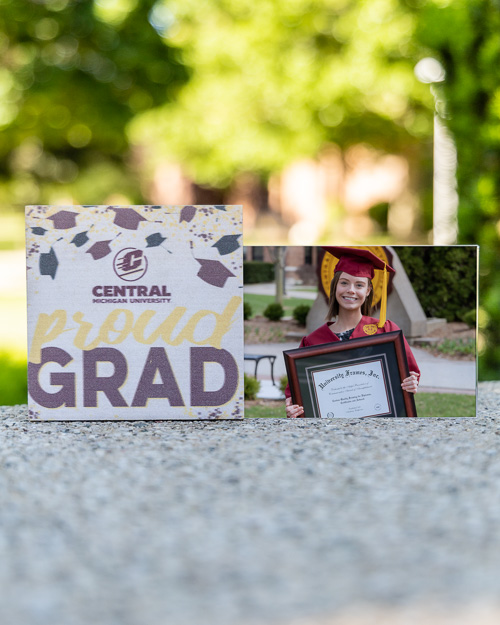Central Michigan Proud Grad Floating Picture Frame