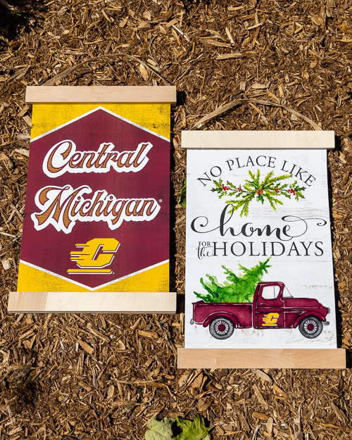 Action C Central Michigan/Home for the Holidays Reversible Sign<br><brand></brand>