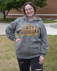 Central Michigan University Gray Full Zip Hoodie